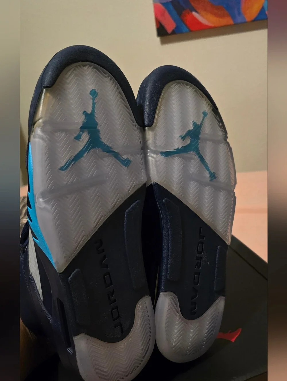 Jordan 5 Retro  Shoes - Navy/Teal